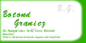 botond granicz business card